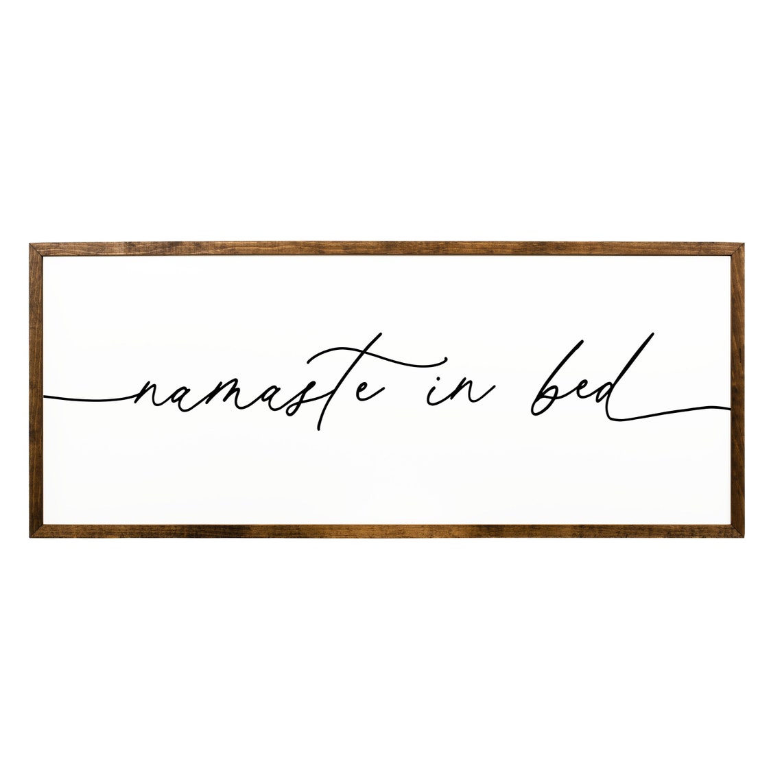 Namaste In Bed Funny Script Bedroom Above Bed Wall Decor Poster - Image 2