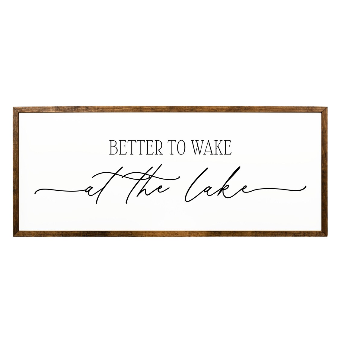 Better To Wake At The Lake, Rustic Cabin Wall Art Print - Image 2