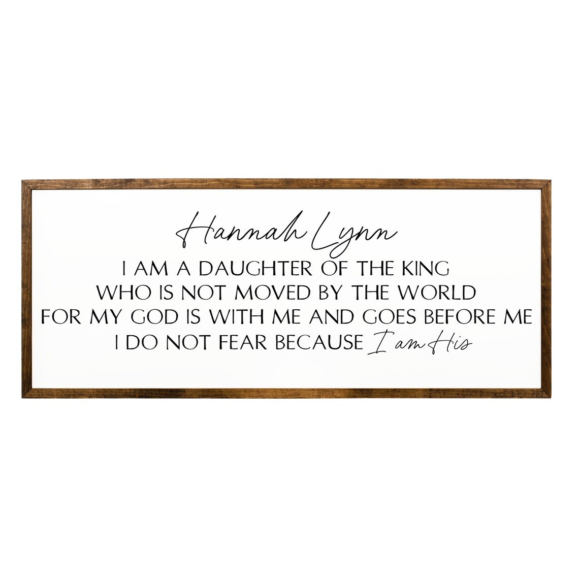 I Am A Daughter Of The King Personalized Name Faith Sign Wall Poster