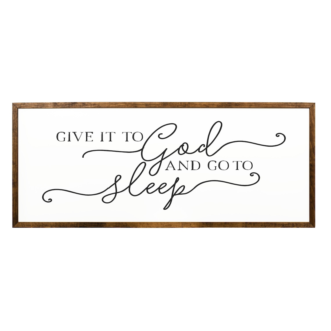 Give It To God And Go To Sleep Christian Wall Art - Image 2