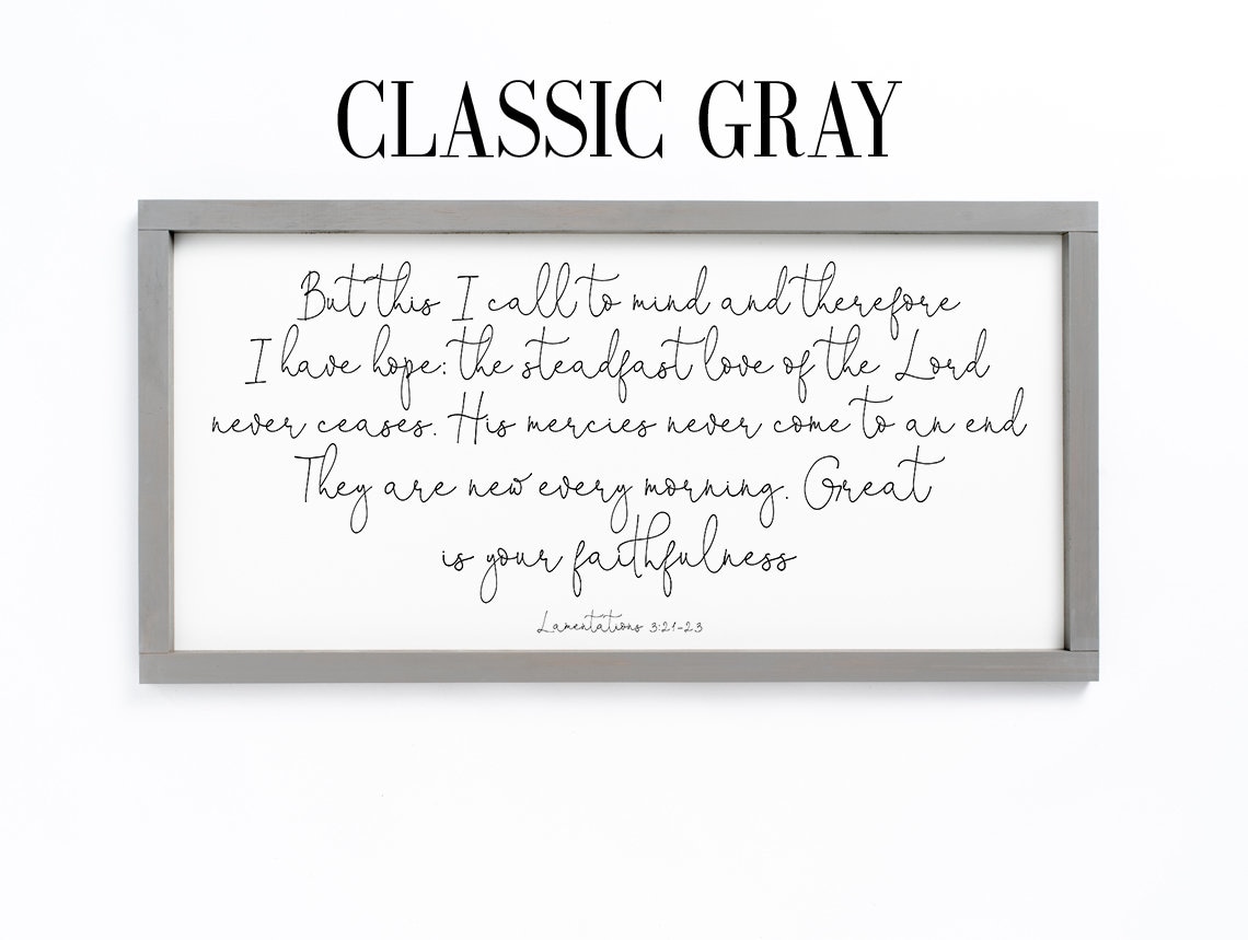 Great Is Your Faithfulness Lamentations 3 21 23 Scripture Wall Poster - Image 2
