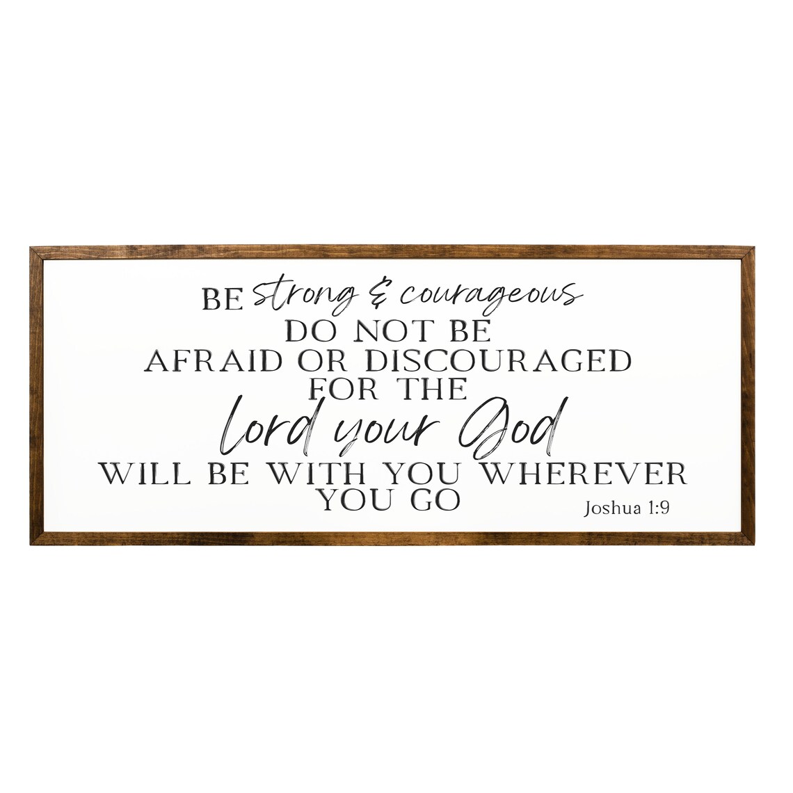 Joshua 19 Be Strong and Courageous Wall Art Print - Image 2