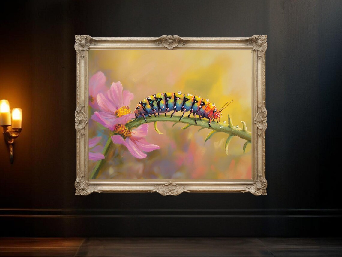 Colorful Caterpillar - Traditional Travel Poster