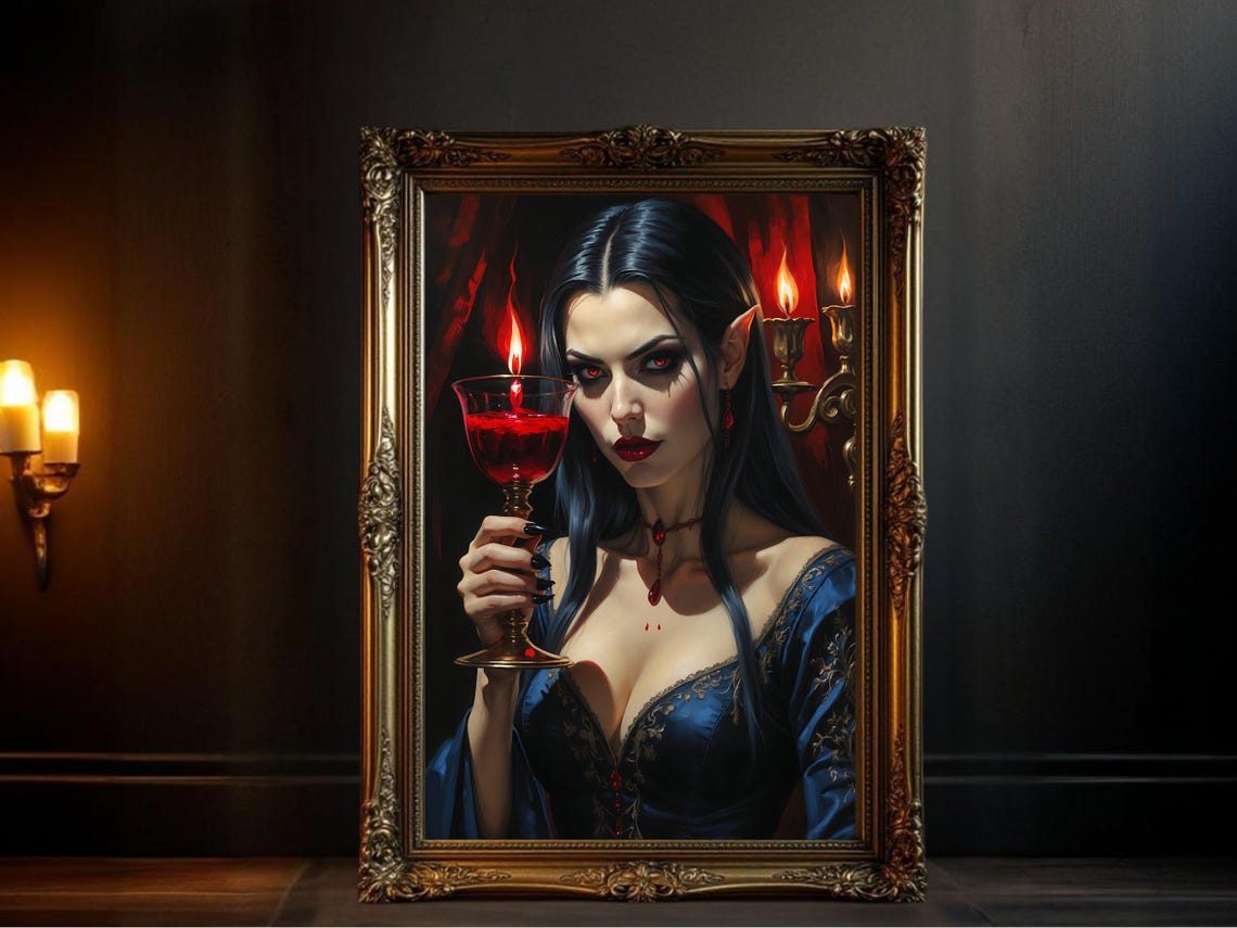 Gothic Vampire, Dark Fantasy Art Print
