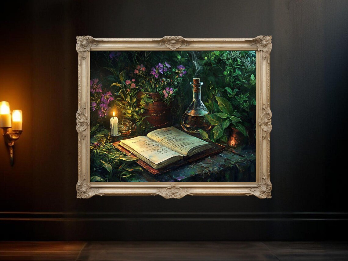 Enchanted Forest Botanical Magic Elixir Poster