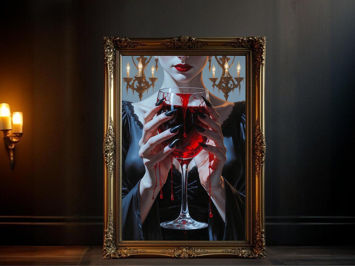 Gothic Vampire Horror Artwork, Creepy Decor