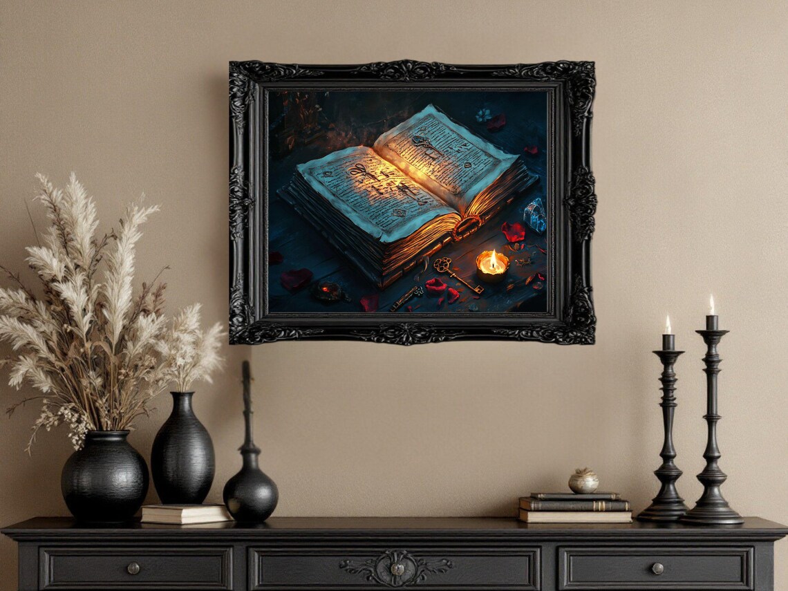 Enchanted Book, Vintage Fantasy Art Print - Image 3