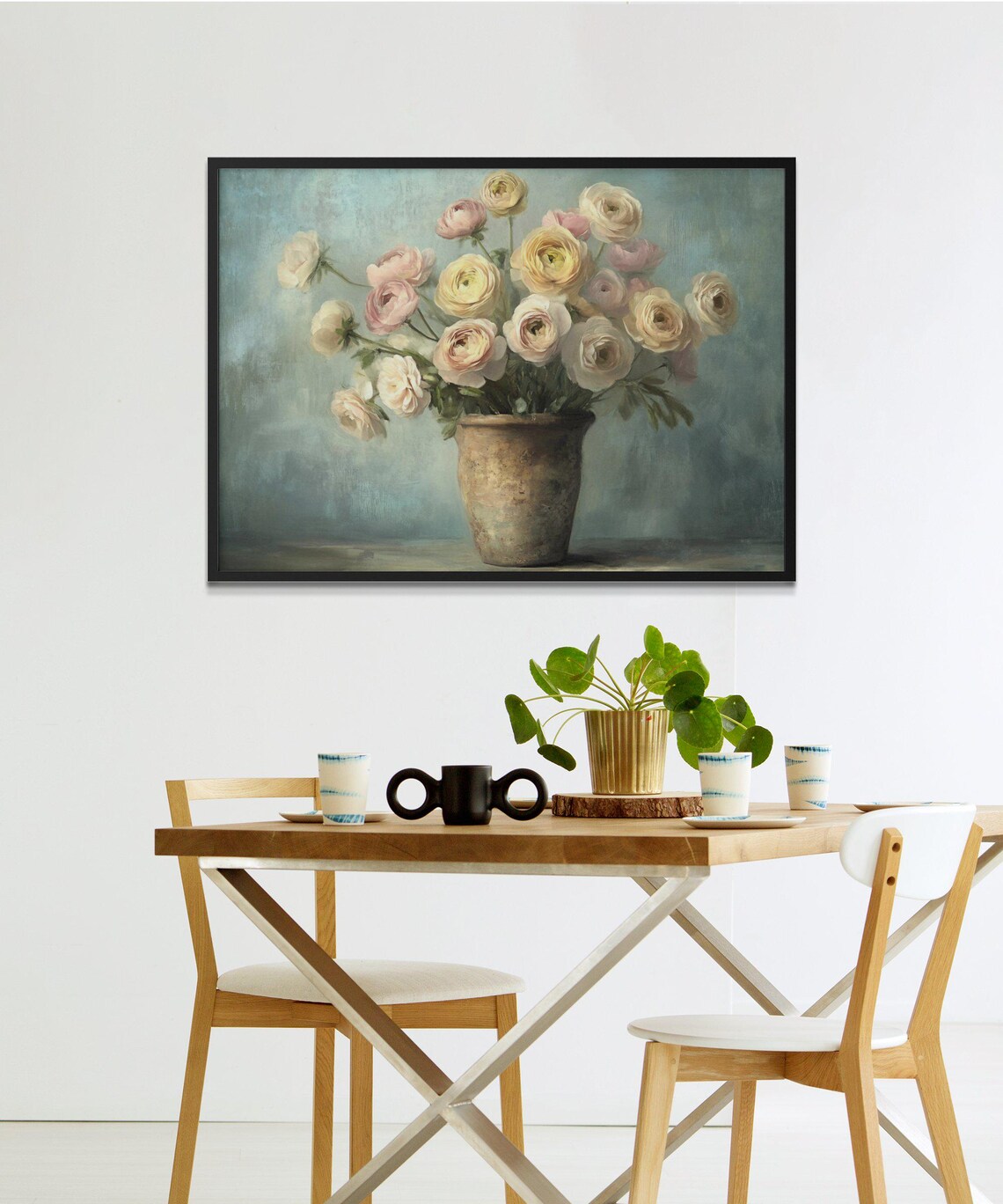 Elegant Vintage Floral Wall Art, Rustic Bouquet Print - Image 2