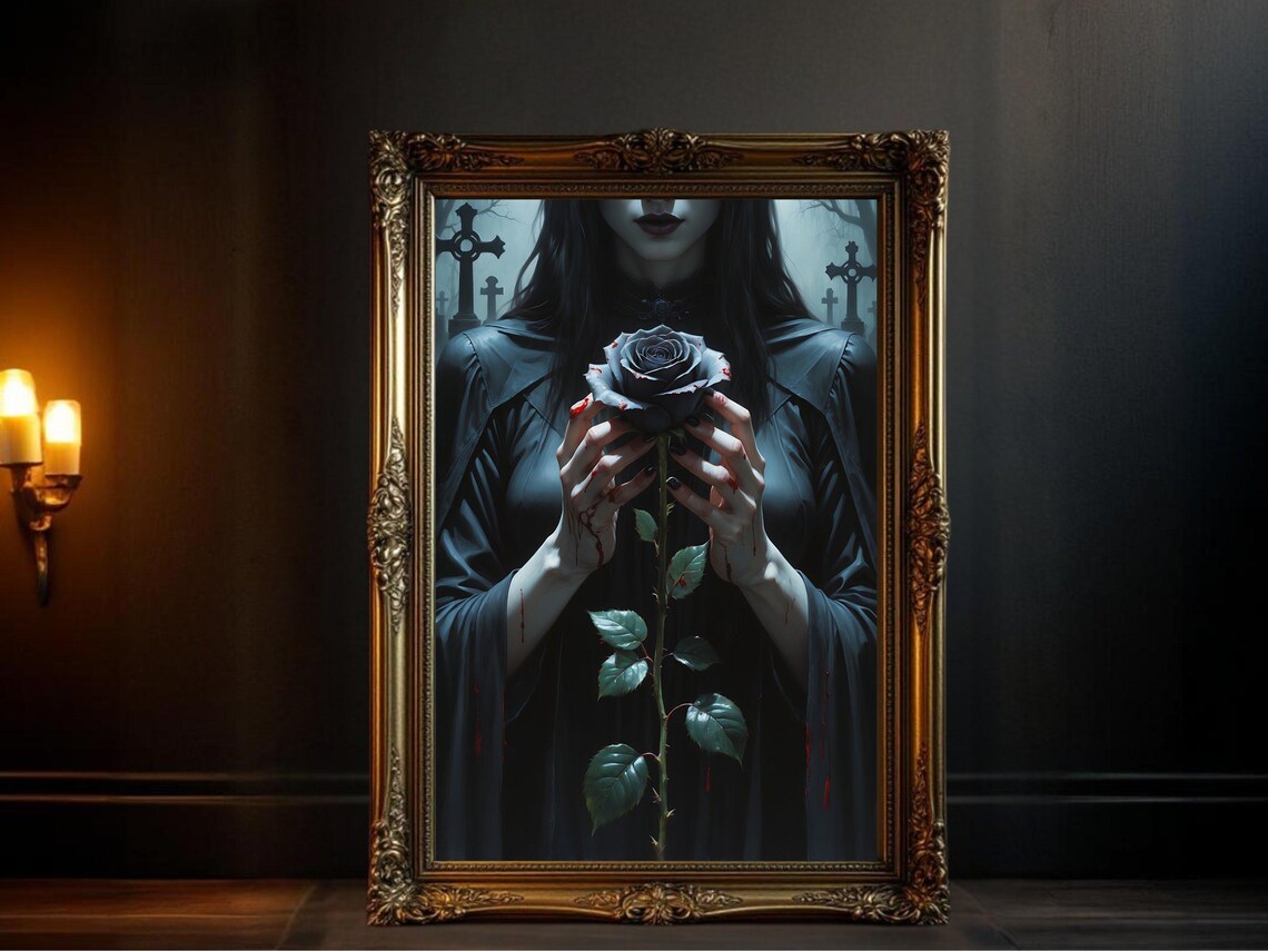 Gothic Horror Wall Art, Dark Fantasy Decor