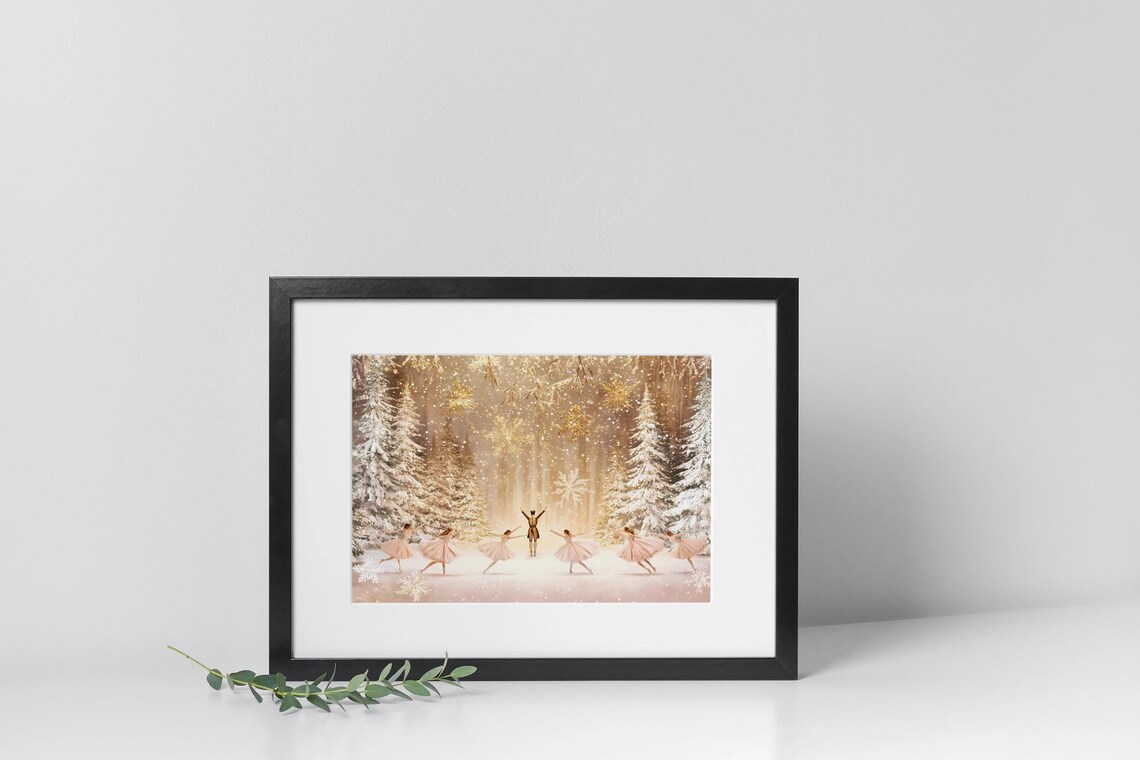 Nutcracker Ballet Winter Scene, Elegant Holiday Decor - Image 3