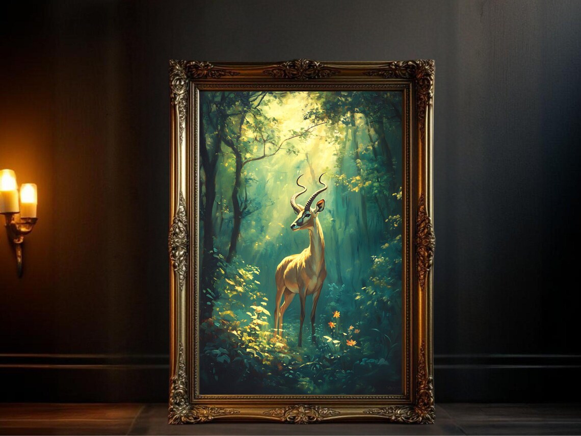 Majestic Antelope - Contemporary Travel Poster