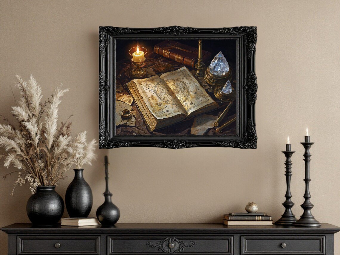 Vintage Map Antique Book, Candlelight Nostalgic Decor - Image 3