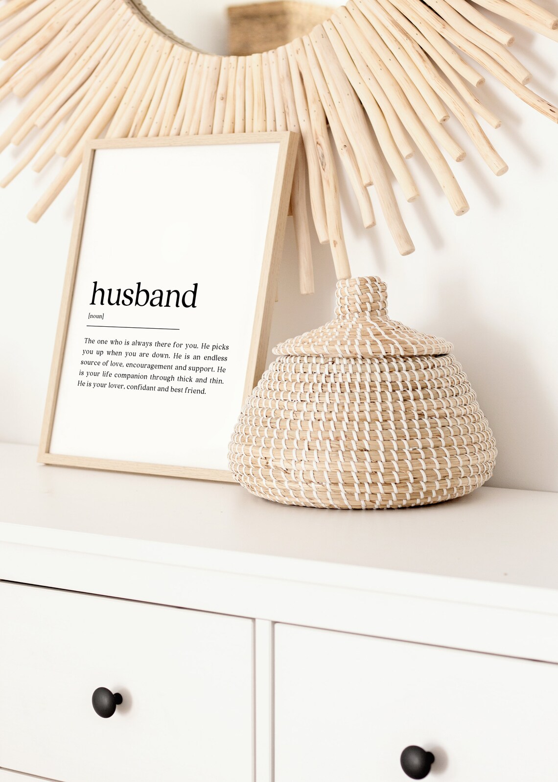 Husband Definition, Minimalist Anniversary Gift - Image 2