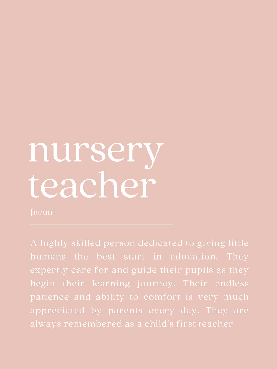 Nursery Teacher Definition, Teacher Appreciation Gift - Image 2