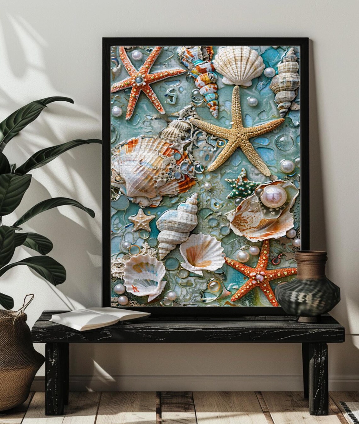 Stained Glass Beach Shells and Starfish Puzzle - Image 3