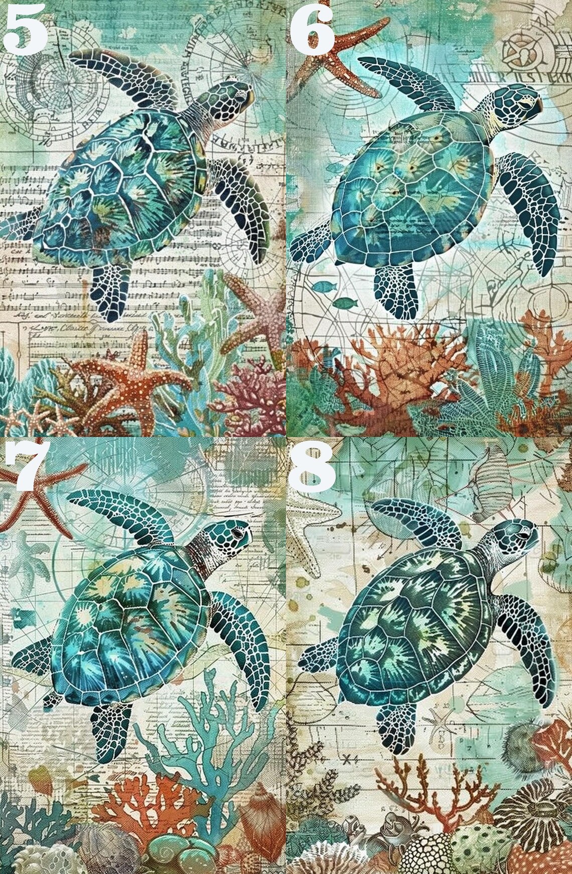 Stained Glass Sea Turtle Ocean Family Puzzle - Image 4