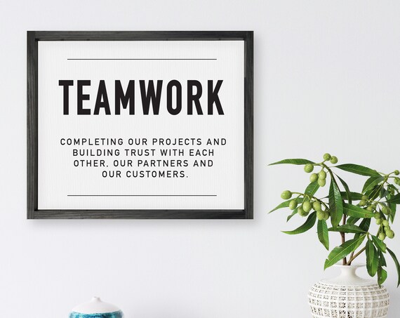 Teamwork Definition Office Decor Inspirational Business Poster