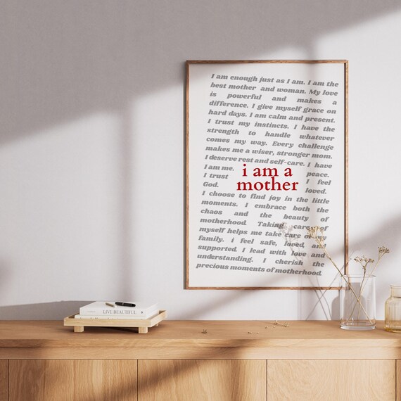 Minimalist Mom Quote, Self Love Motherhood Affirmation