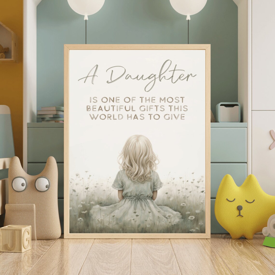 Mother Daughter Love Quote Vintage Floral Family Gift Poster - Image 2