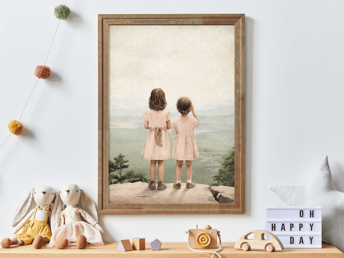 Sisters Bedroom Decor Sister Room Print Sisters Wall Art Adventure Theme Nursery Toddler Decor Girl Girls Room Printprintable Wall Art