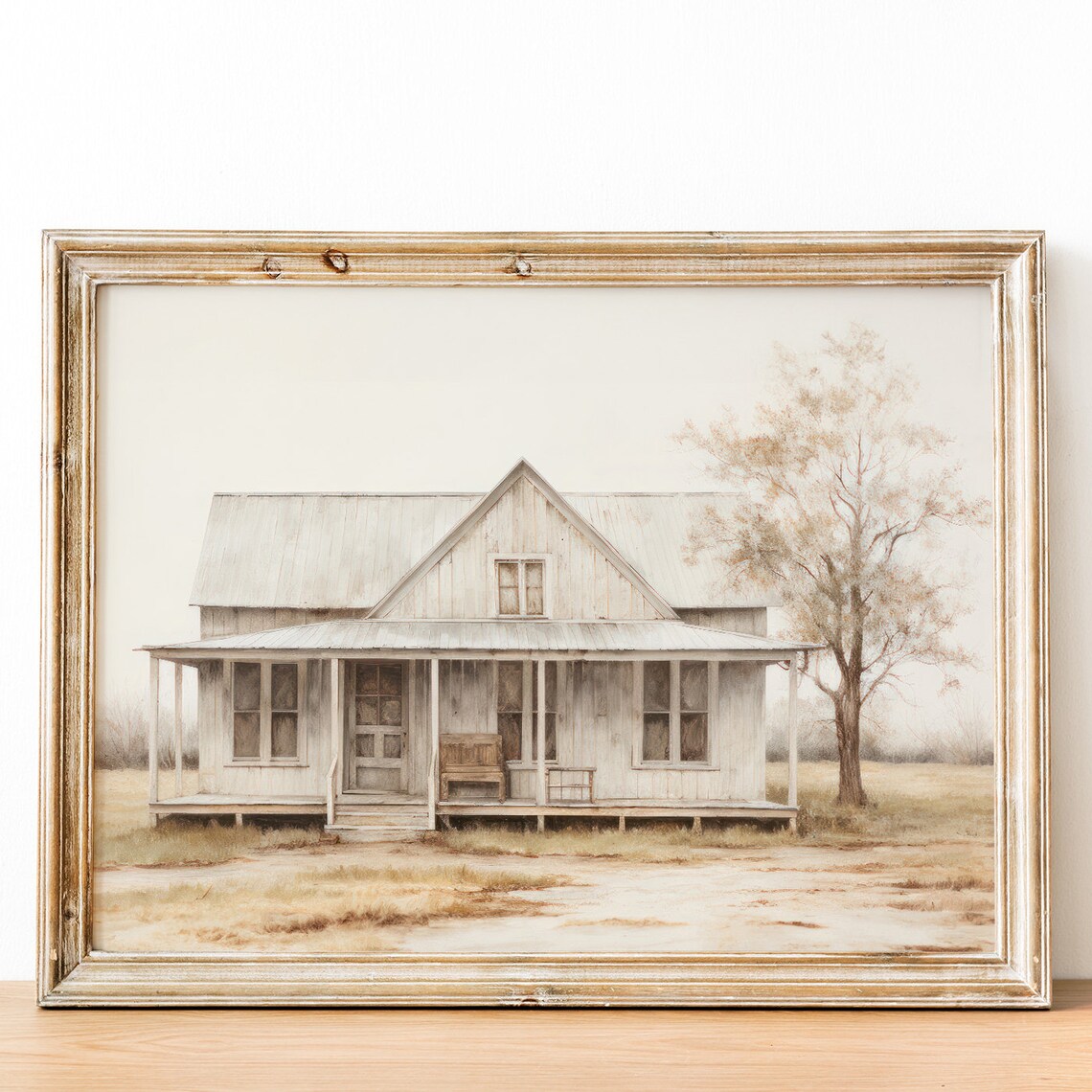 Country House Painting Countryside Wall Art Rural Cottage Wall Art Farmhouse Decor Rustic Country Home Farmhouse Wall Decor - Image 3