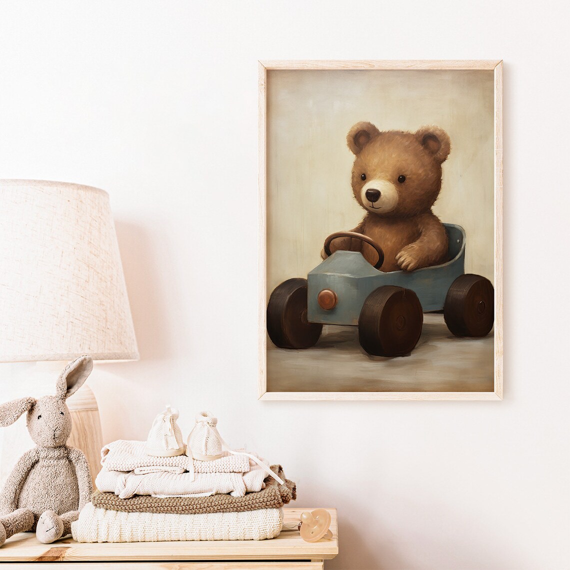 Teddy Bear Nursery Print, Vintage Forest Animal - Image 2