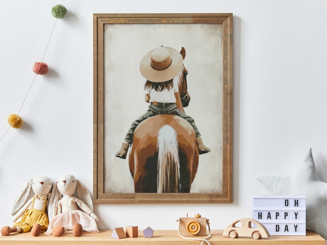 Girl And Horse Wall Art Horse Print Girls Room Horse Art Horse Art For Little Girls Horse Riding Art Horse Print