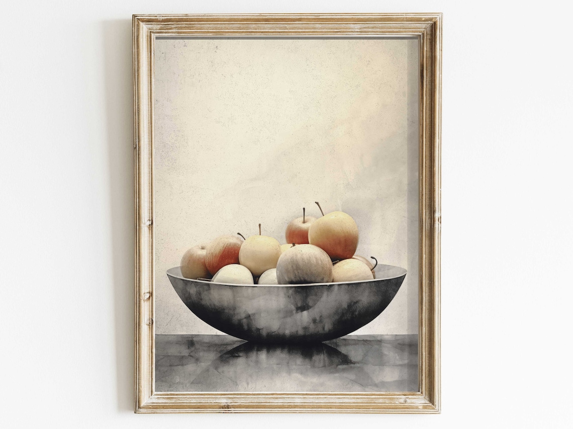 Minimalist Fruit Bowl Still Life Art Print