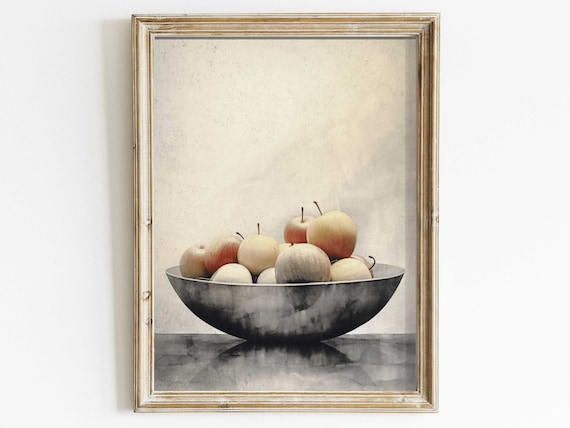 Minimalist Fruit Bowl Still Life Art Print