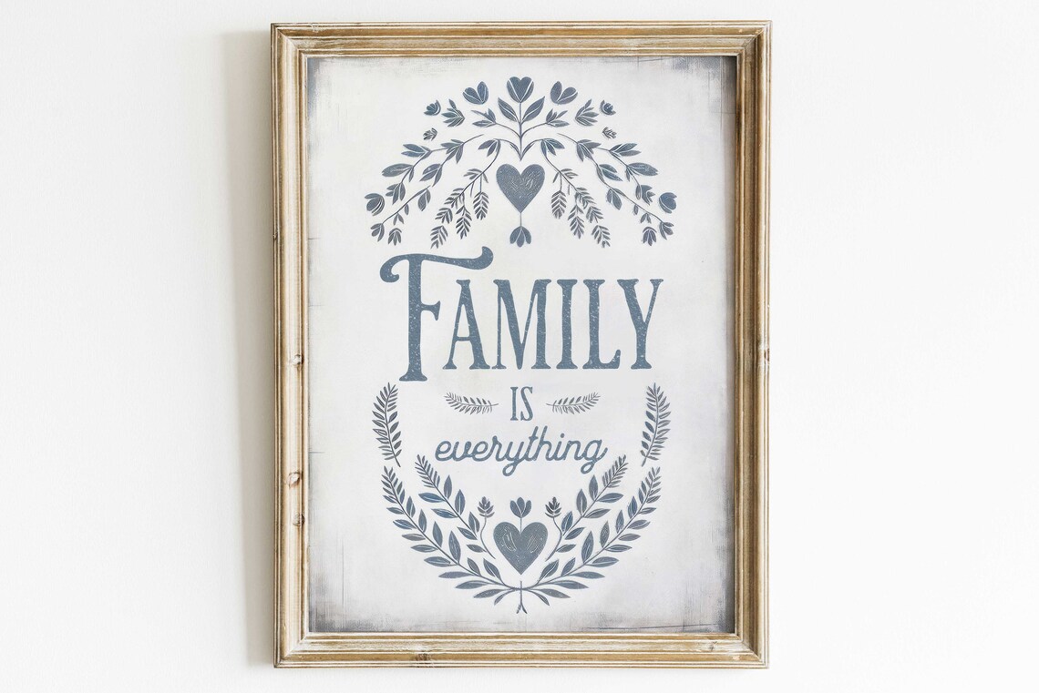Family Is Everything Vintage Quote Art Print