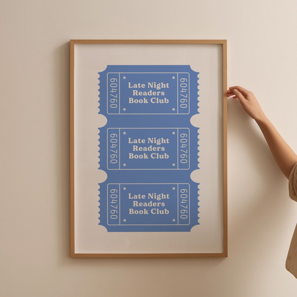 Late Night Readers Club Poster, Bookish Decor