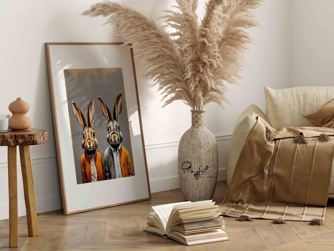 Modern Rabbit Farmhouse Wall Decor, Spring - Image 3