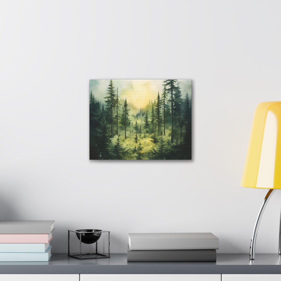 Foggy Evergreen Forest Morning Misty Mountain Landscape Poster - Image 2