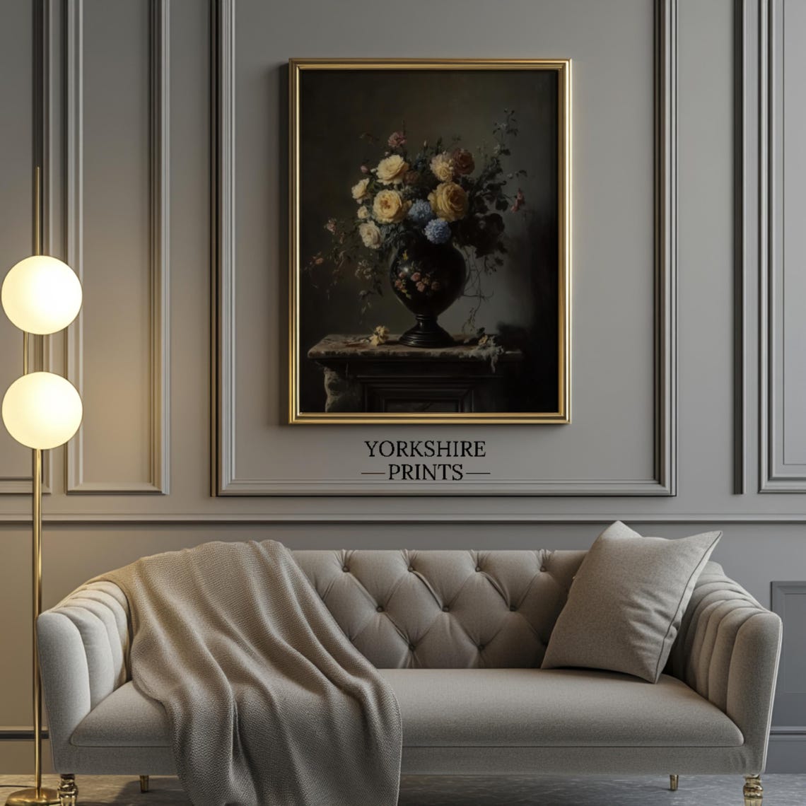 Moody Floral Wall Art Moody Flower Print Dark Academia Print Antique Moody Wall Art Vintage Flower Painting Dark Botanical Print - Image 3