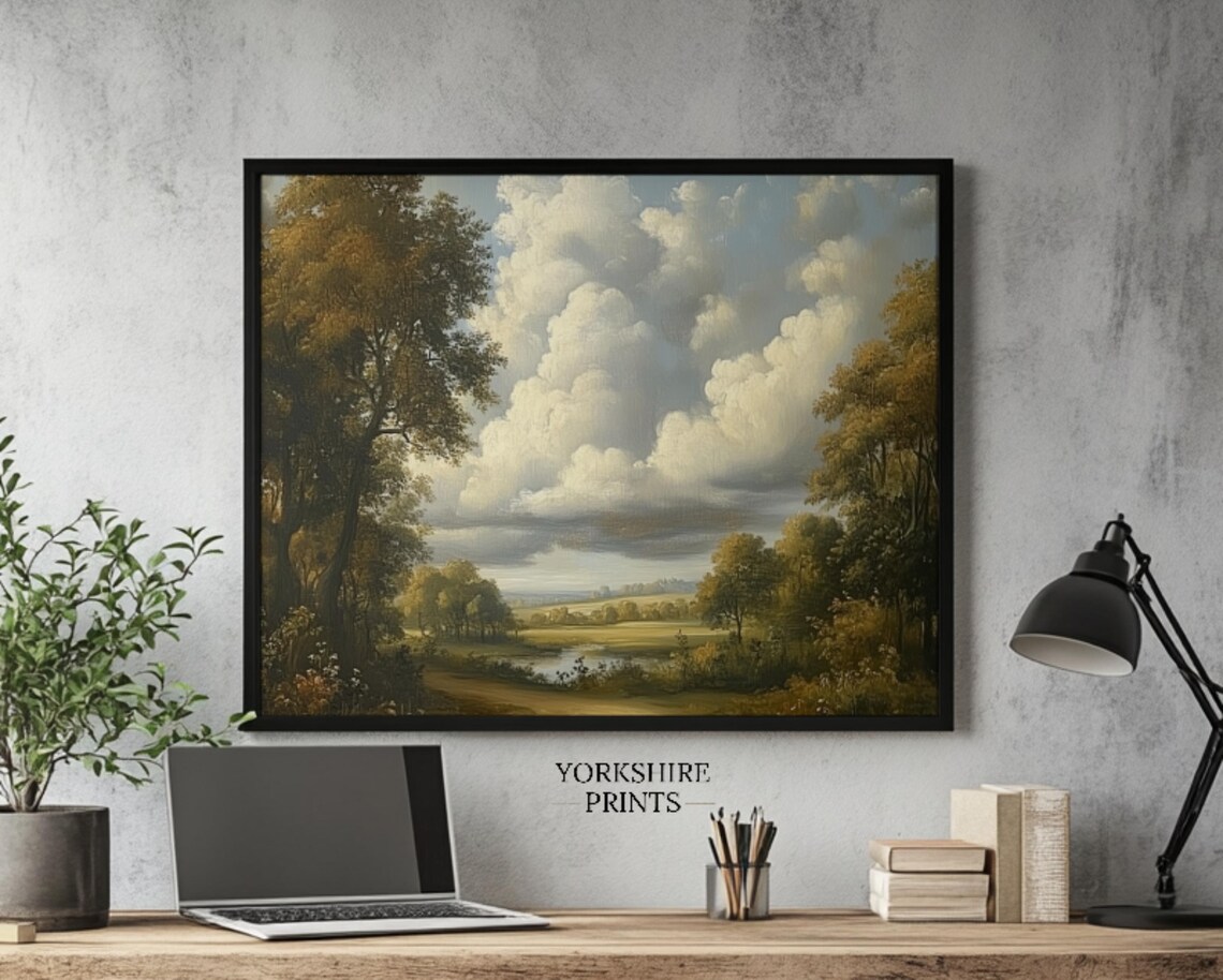 Vintage English Countryside Landscape Art Print - Image 2