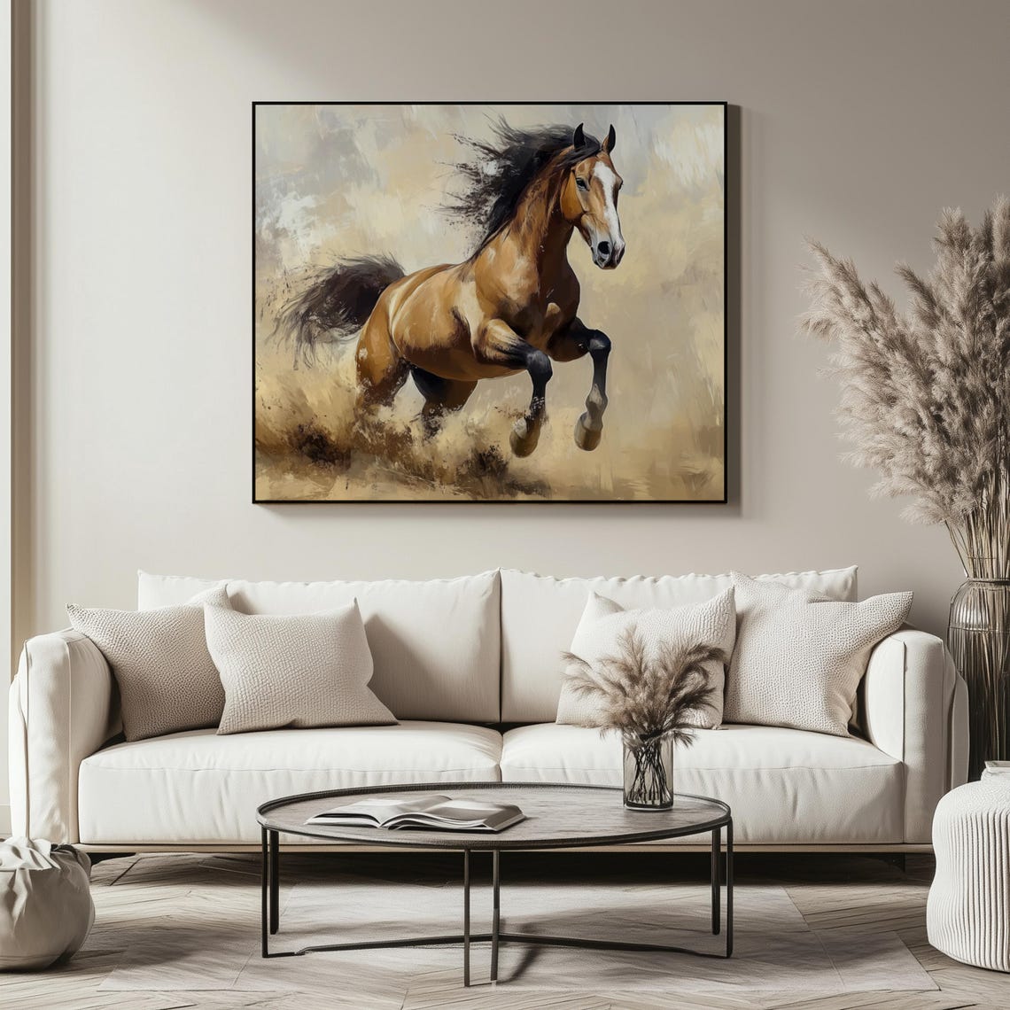 Galloping Chestnut Horse Dust Majestic Stallion Equestrian Poster - Image 3