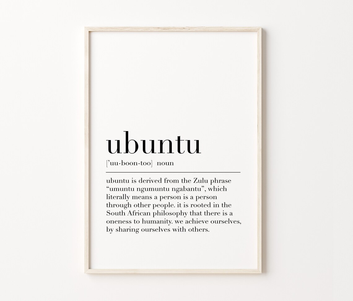 Ubuntu Ubuntu Print Ubuntu Poster Ubuntu Definition Print Ubuntu Motivational Quote Poster Wall Art Decor Wall Art - Image 4