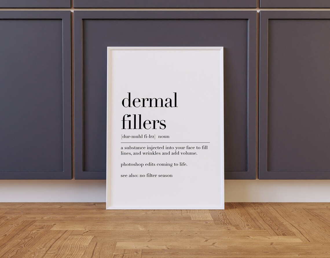 Dermal Fillers Funny Definition Beauty Clinic Quote Minimalist Poster - Image 2