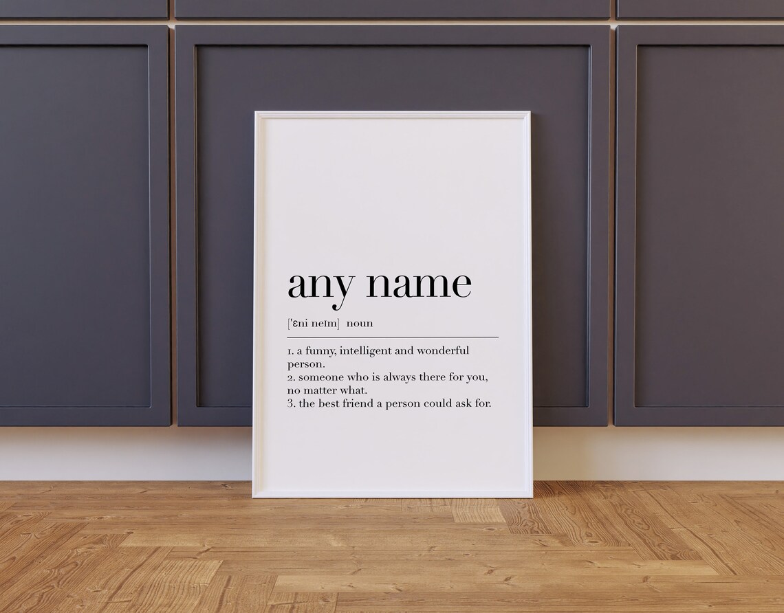 Personalized Name Definition Any Name Print Best Friend Definition Print Best Friend Gift Custom Definition Personalized Gift Birthday Gift