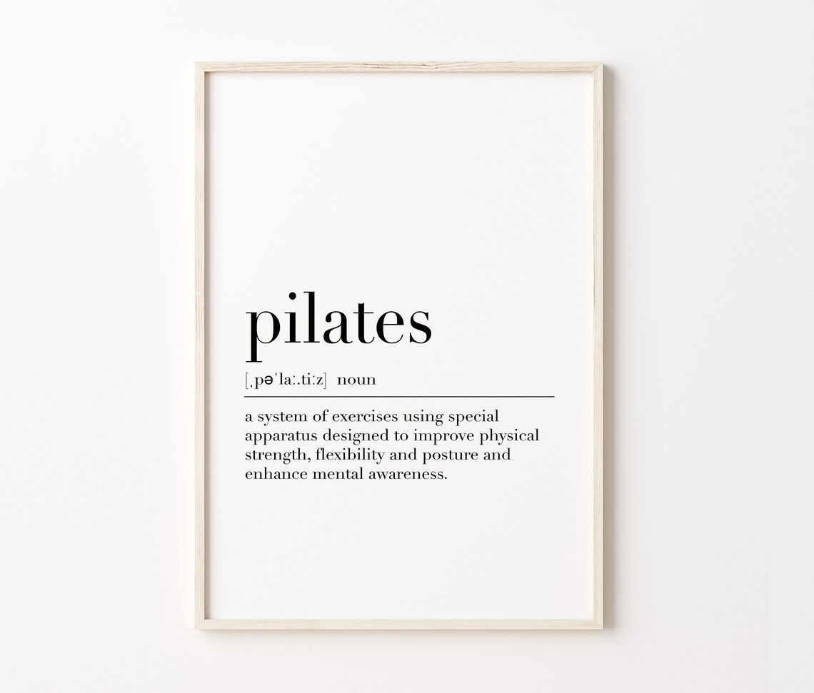 Pilates Pilates Poster Pilates Print Pilates Definition Print Pilates Studio Wall Art Pilates Quote Art Gym Poster - Image 4