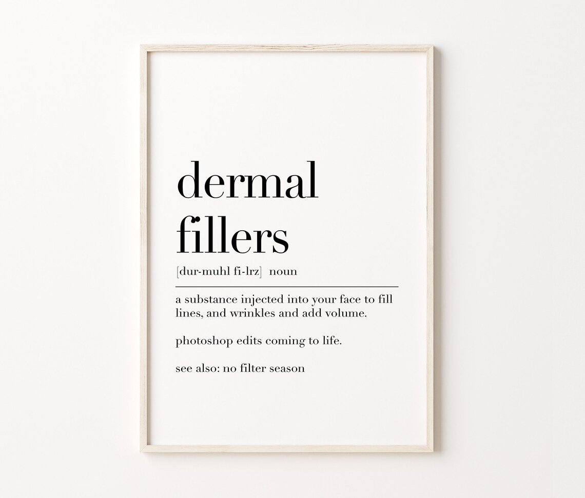 Dermal Fillers Definition Print Dermal Fillers Quote Wall Art Dictionary Poster Aesthetic Clinic Decor Beauty Wall Art Modern Art - Image 4