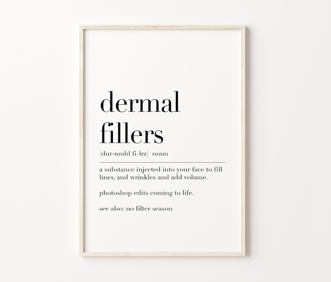 Dermal Fillers Funny Definition Beauty Clinic Quote Minimalist Poster - Image 4
