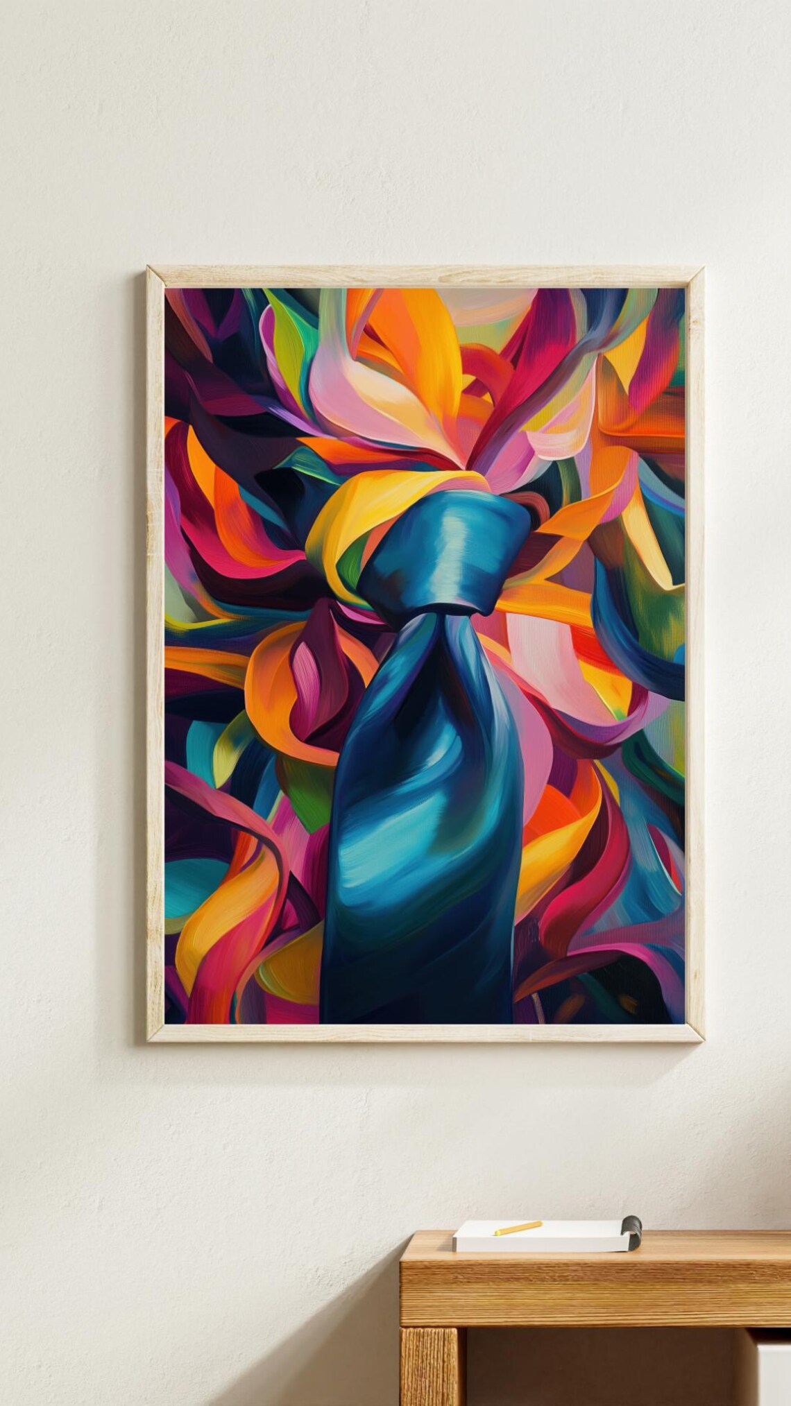 Abstract Necktie Art Print, Bold Office Decor - Image 4