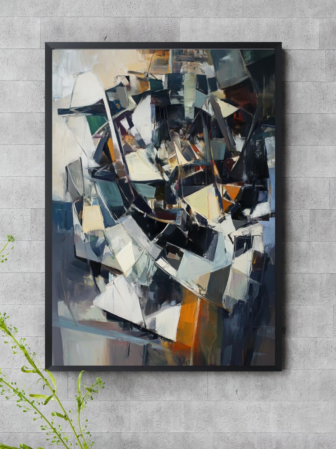 Fractured Balance Moody Abstract Wall Decor - Image 4