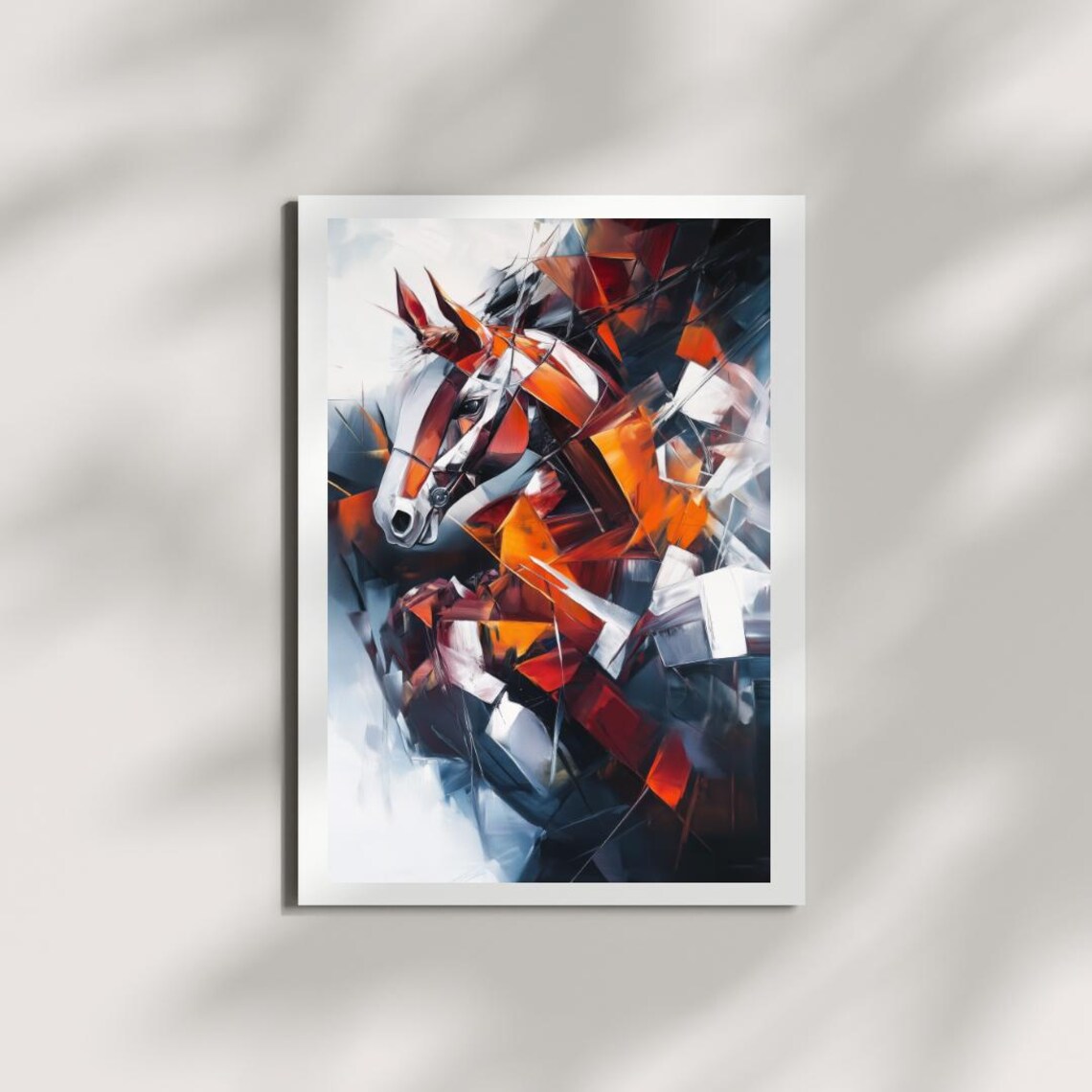 Abstract Horse, Dynamic Cubist-Inspired Art Print
