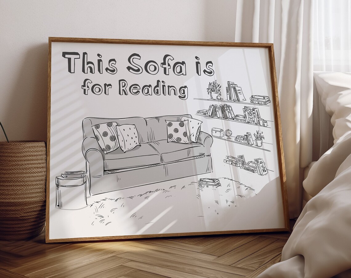 This Sofa Is For Reading, Black And White