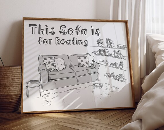 This Sofa Is For Reading, Black And White