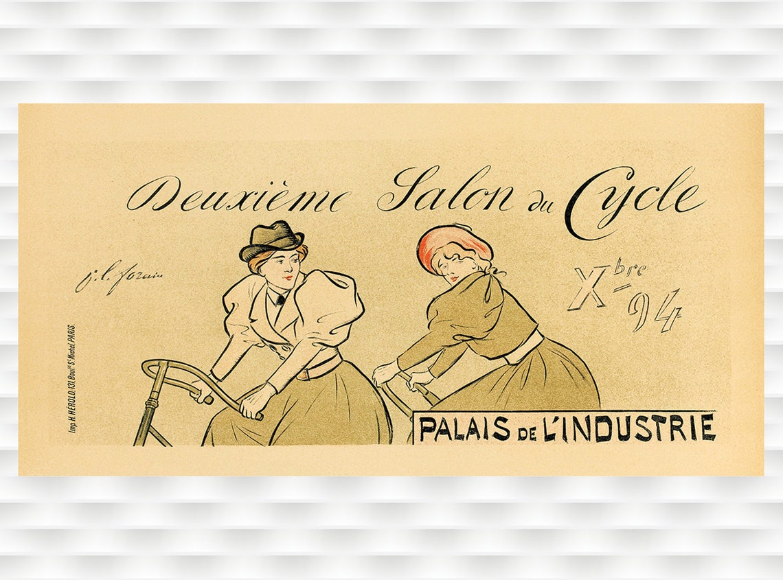 Deuxieme Salon du Cycle 1894 Palais de lIndustrie Cycling Poster