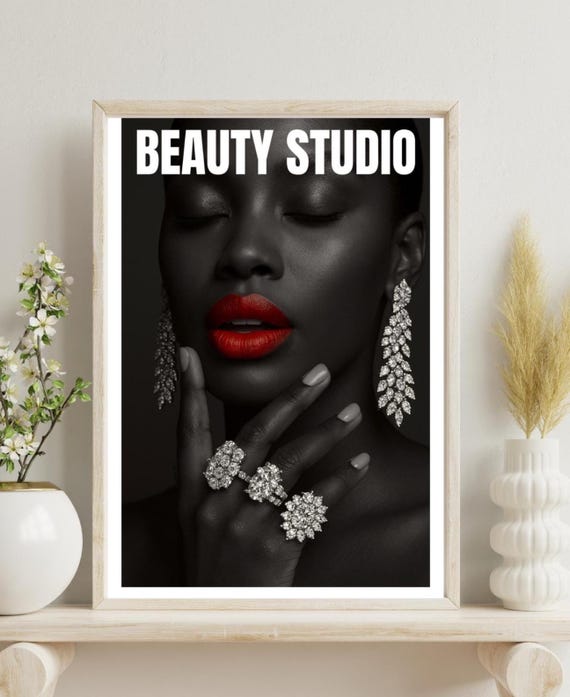 Professional Beauty Salon Poster Inspired Feminine Wall Art Nail Artluxury Studio Decor Fashion Printfemale Print