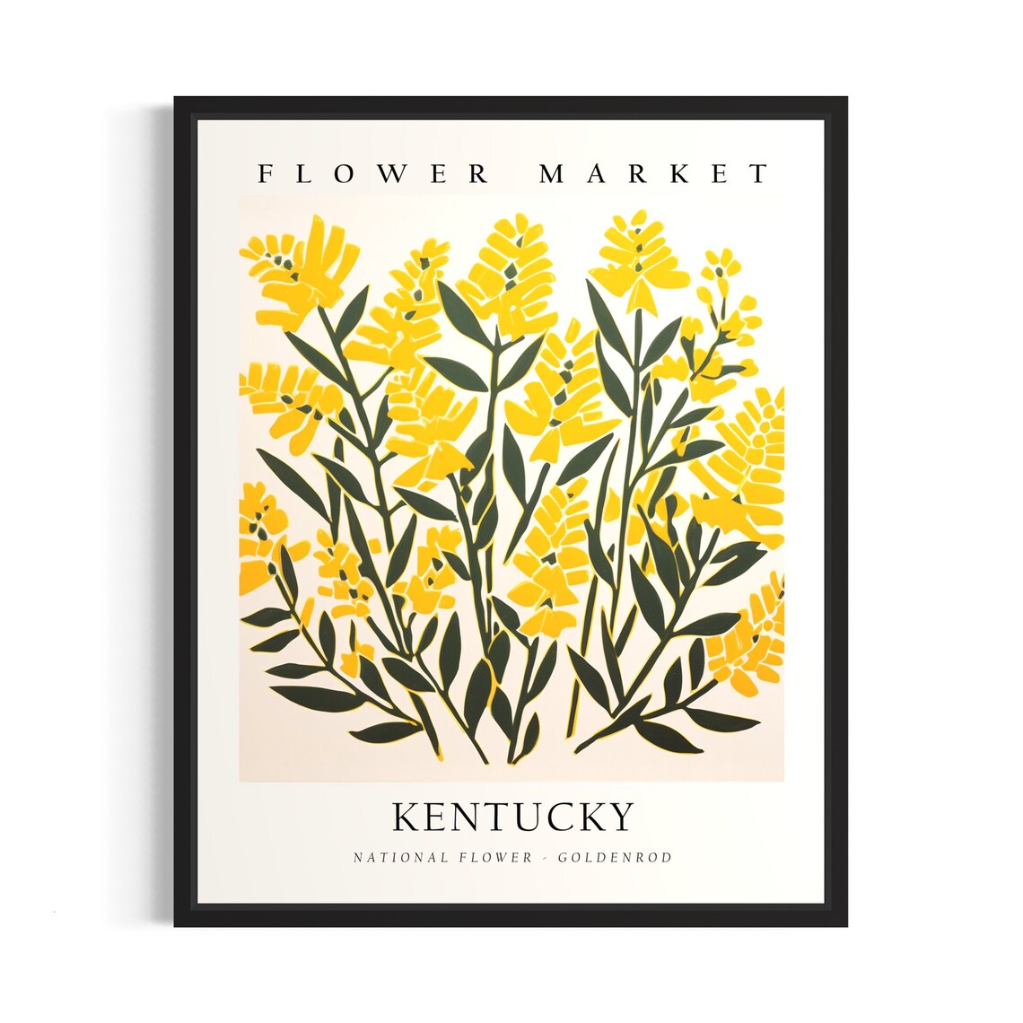 Kentucky Goldenrod Flower Market Blooming Wildflower Meadow Print